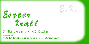 eszter krall business card